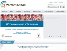 Tablet Screenshot of parlamericas.org